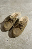 Posa - Loafers - Boat Loafer Mule Fur Suede - Desert Tan