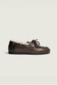 Posa - Loafer - Boat Loafer Brushed Fur Leather - Coffee - BYLOTTE