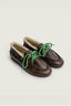 Posa - Loafer - Boat Loafer Brushed Fur Leather - Coffee - BYLOTTE