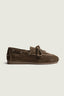 Posa - Loafers - Boat Loafer Brushed Suede - Dark Brown