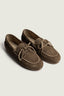 Posa - Loafers - Boat Loafer Brushed Suede - Dark Brown
