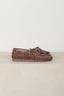 Posa - Loafers - Boat Loafer Fringe Brushed - Chocolate