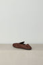 Posa - Loafers - Penny Loafer Square Suede - Dark Brown