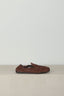 Posa - Loafers - Penny Loafer Square Suede - Dark Brown
