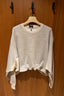 R13 - Sweater - New York 13 Balloon Crewneck - Heather Grey / Oatmeal