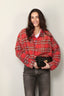 R13 - Blouse - Crossover Bubble Shirt - Washed Red Plaid - BYLOTTE