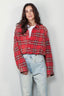 R13 - Blouse - Crossover Bubble Shirt - Washed Red Plaid - BYLOTTE