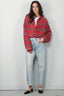 R13 - Blouse - Crossover Bubble Shirt - Washed Red Plaid - BYLOTTE