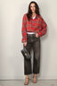 R13 - Blouse - Crossover Bubble Shirt - Washed Red Plaid - BYLOTTE