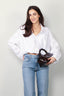 R13 - Blouse - Crossover bubble shirt - White - BYLOTTE