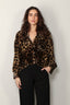 R13 - Blouse - Drop Neck Shirt - Leopard Velvet - BYLOTTE