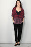 R13 - Blouse - Drop Neck Workshirt - Dip Dye Red Plaid - BYLOTTE