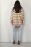 R13 - Blouse - Shredded Seam Drop Neck Shirt - Light Blue Yellow Plaid - BYLOTTE