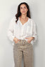 R13 - Blouse - Twisted Neck Shirt - White - BYLOTTE