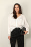 R13 - Blouse - Twisted Neck Shirt - White - BYLOTTE