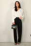 R13 - Blouse - Twisted Neck Shirt - White - BYLOTTE