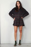 R13 - Jurk - Oversized Shirtdress Romper - Overdyed Black Plaid - BYLOTTE