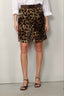 R13 - Short - Leopard Crossover Short - Leopard Velvet - BYLOTTE