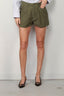 R13 - Short - Marianne Cargo Short - Olive Satin - BYLOTTE