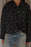 R13 - Blouse - Pintuck Drop Neck Shirt - Black And White Small Butterfly