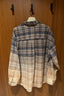 R13 - Blouse - Boyfriend Shirt - Dip Bleach Light Blue Yellow Plaid