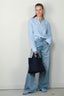 Ralph Lauren - Blouse - Classic Long Sleeve Button Front Shirt - Light Blue / White - BYLOTTE