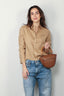 Ralph Lauren - Blouse - Classic Long Sleeve Button Front Shirt - Vintage Khaki - BYLOTTE