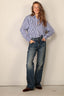 Ralph Lauren - Blouse - Ls ligh st long sleeve button front shirt - Royal/White - BYLOTTE