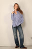 Ralph Lauren - Blouse - Ls ligh st long sleeve button front shirt - Royal/White - BYLOTTE