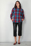 Ralph Lauren - Blouse - Ls mtlck st long sleeve button front shirt - Red/Grey/Blue Multi - BYLOTTE