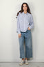 Ralph Lauren - Blouse - N W Crp ST Long Sleeve Button Front Shirt - White / Blue - BYLOTTE