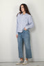 Ralph Lauren - Blouse - N W Crp ST Long Sleeve Button Front Shirt - White / Blue - BYLOTTE