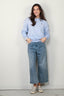 Ralph Lauren - Blouse - N W Crp ST Long Sleeve Button Front Shirt - White / Blue - BYLOTTE