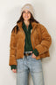 Ralph - Lauren - Jas - Woven puffer coat - Tan - BYLOTTE