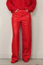 Rohe - Broek - Baggy Leather - Rosso - BYLOTTE