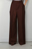 Rohe - Broek - Mid Waist Tailored Trousers - Mahogany - BYLOTTE