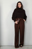Rohe - Broek - Mid Waist Tailored Trousers - Mahogany - BYLOTTE