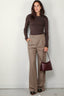 RÓHE - Broek - Relaxed single pleated trousers - Khaki - BYLOTTE