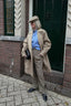 RÓHE - Jas - Garden Coat With Suede Collar - Sand - BYLOTTE