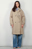 róhe - jas - garden - coat - with - suede - collar - sand - BYLOTTE