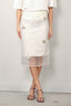 RÓHE - Rok - Embellished Tullip Organza Skirt - Off White - BYLOTTE