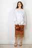 RÓHE - Rok - Pearl Embellished Organza Skirt - Cognac - BYLOTTE
