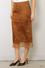 RÓHE - Rok - Pearl Embellished Organza Skirt - Cognac - BYLOTTE
