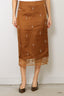 RÓHE - Rok - Pearl Embellished Organza Skirt - Cognac - BYLOTTE