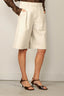Rohe - Shorts - Leather Loose Fit - Chalk - BYLOTTE