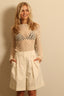 RÓHE - top - Lace boat neck top - cream - BYLOTTE