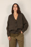 Rohe - Vest - Sculptural Compact Cardigan - Forest Melange - BYLOTTE