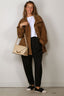 RÓHE - Jacket - Sculptural Suede Jacket - Sage