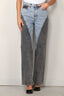 Rotate - Jeans - Straight Patchwork Jeans - Medium blue denim - BYLOTTE