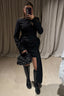 Rotate - Jurk - Mini Dress W/ Ls - Black - BYLOTTE